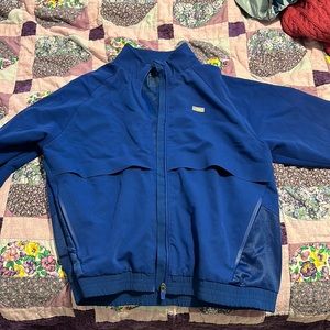 Figs Electric Blue Sydney Scrub Jacket Technical Collection